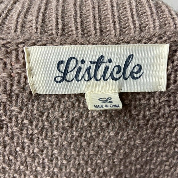 Listicle Lace Panel Sleeve Detail Cardigan - Picture 9 of 9